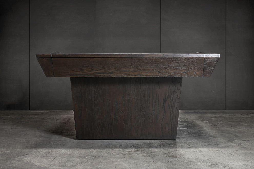Kai 8' Slate Pool Table, Waxed Brown