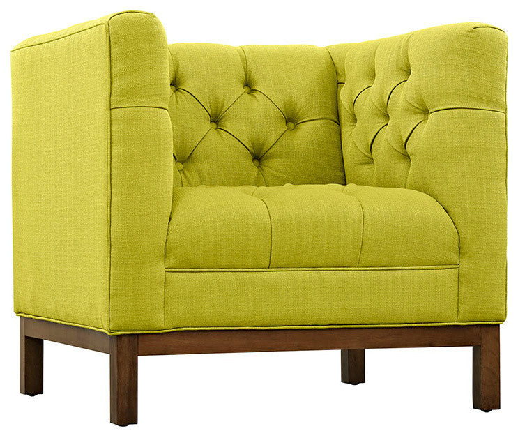 Modern Wheatgrass Panache Upholstered Fabric Armchair