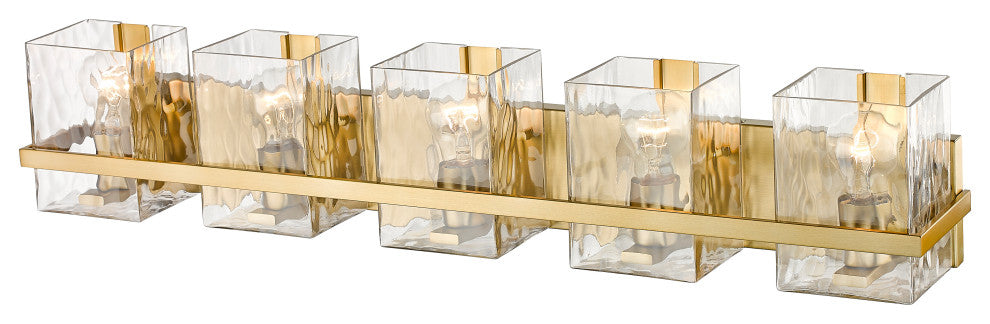 Zlite 1938-5V-MGLD 5-Light Vanity, Clear