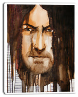 "Illustrated Handsome Guy" Portrait Digital Art Canvas Print