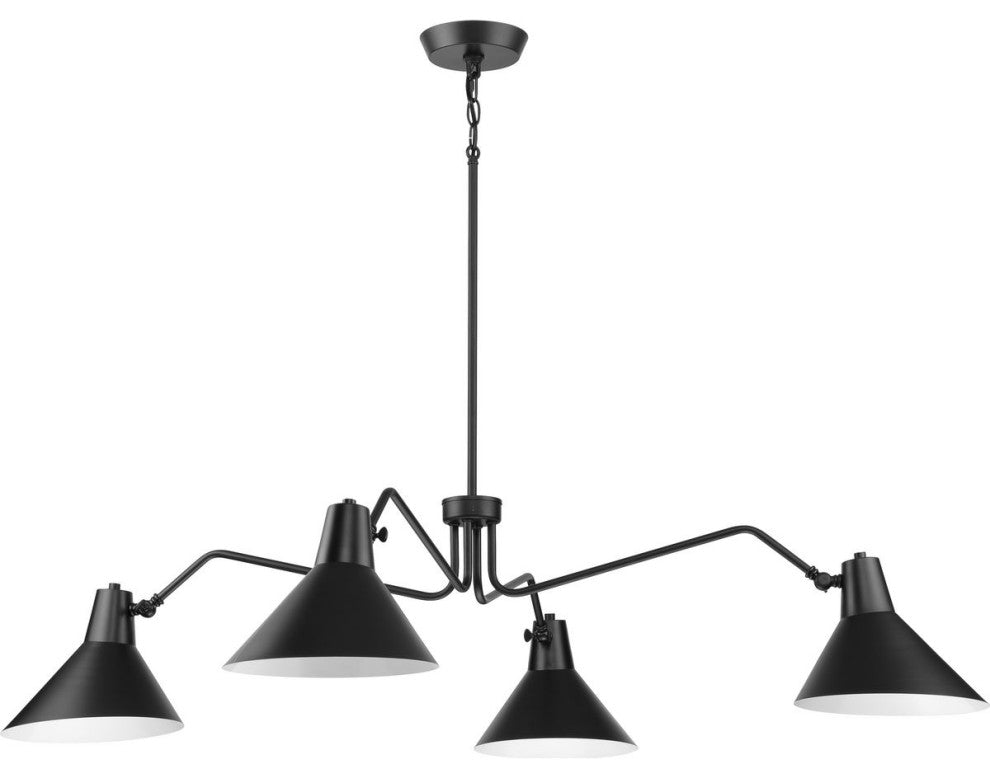 Trimble Collection Four-Light Matte Black Chandelier