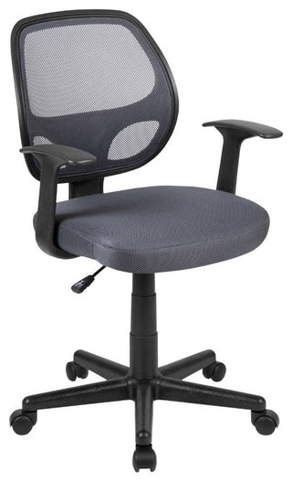 Mid-Back Mesh Swivel Ergonomic Task Office Chair With Arms, BIFMA Certified, Gra