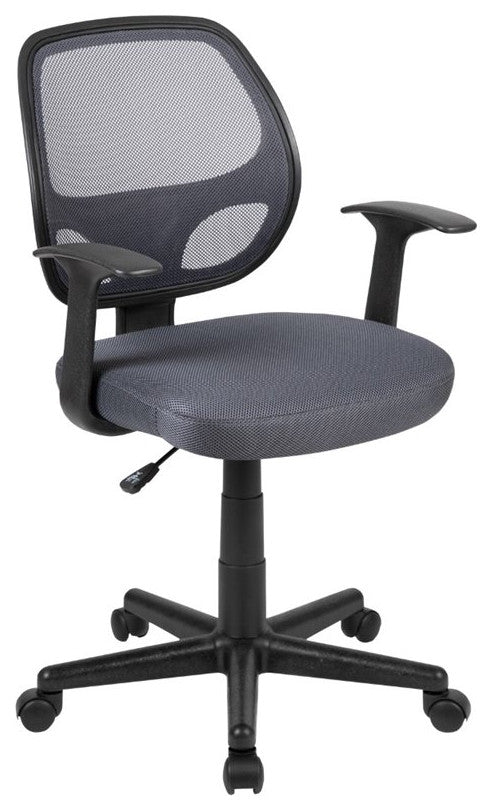 Mid-Back Mesh Swivel Ergonomic Task Office Chair With Arms, BIFMA Certified, Gra