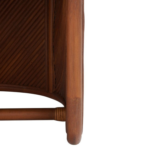 Safavieh Barnette Rattan Pole Accent Chair Amber / Beige