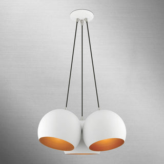 Livex Lighting 3 Light White Globe Pendant