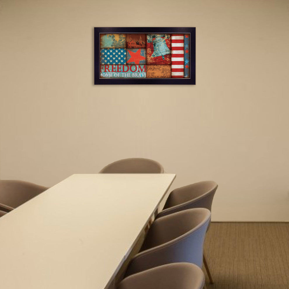 "Freedom" By Dee Dee, Printed Wall Art, Ready To Hang, Black Frame