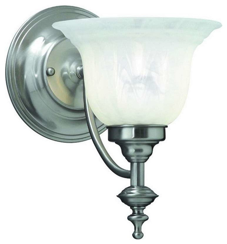 Single-Light Wall Sconce, Satin Nickel