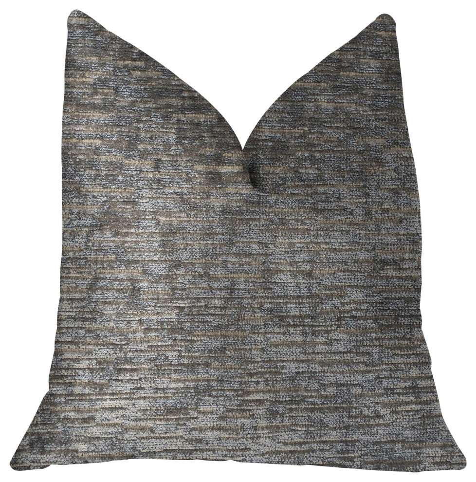 Drizziling Mist Gray Luxury Throw Pillow, 20"x26" Standard