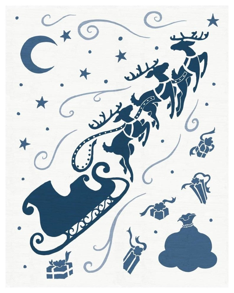 "Christmas Otomi Tile II" Digital Paper Print by Elyse DeNeige, 24"x30"