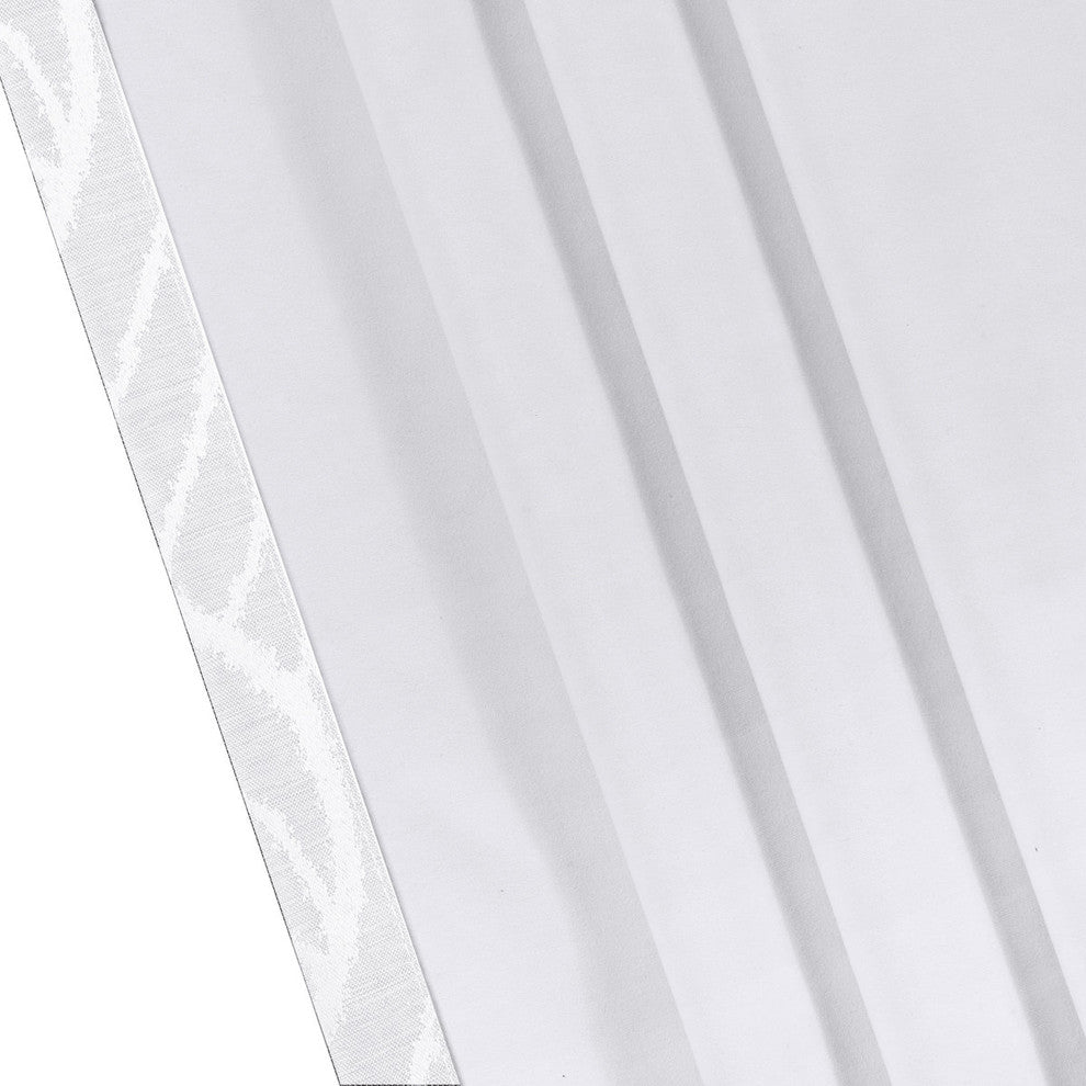 Hilton Blackout Thermal Insulated Curtains, Set of 2, White, 108"x108"