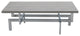 Illusion Gray Wood Coffee Table with Brushed Stainless Steel Base
