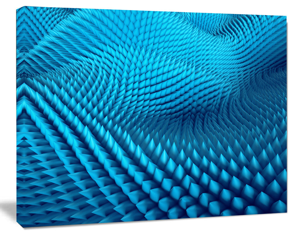 Abstract Blue Wavy Background, Abstract Canvas Wall Art, 20"x12"