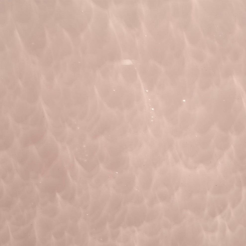 Dottie Blown Glass Table Lamp With Raffia Shade, Pink