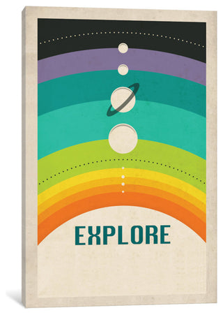 "Solar System (Colored)" by Jazzberry Blue, 40x26x1.5