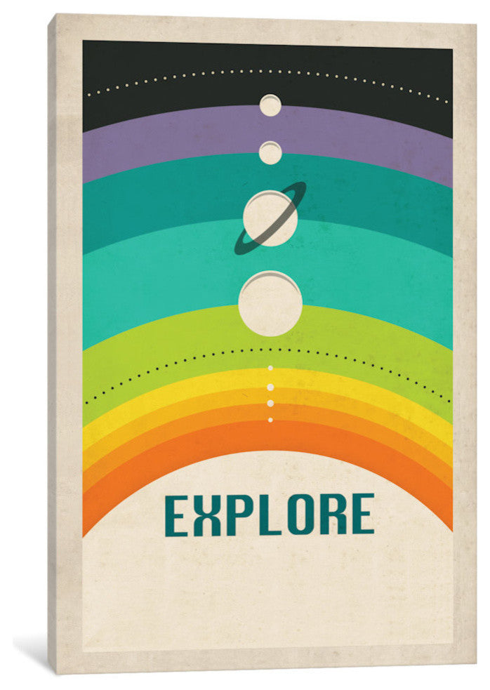 "Solar System (Colored)" by Jazzberry Blue, 40x26x1.5