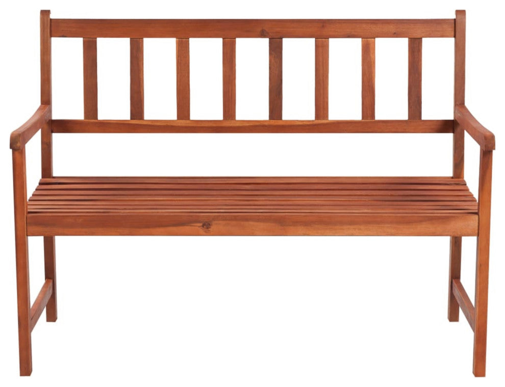 Vidaxl Garden Bench With Cushion 47.2" Solid Acacia Wood