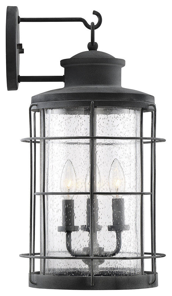 Savoy House 5-2671-88 Fletcher 3 Light Outdoor Wall Lantern, Oxidized Black