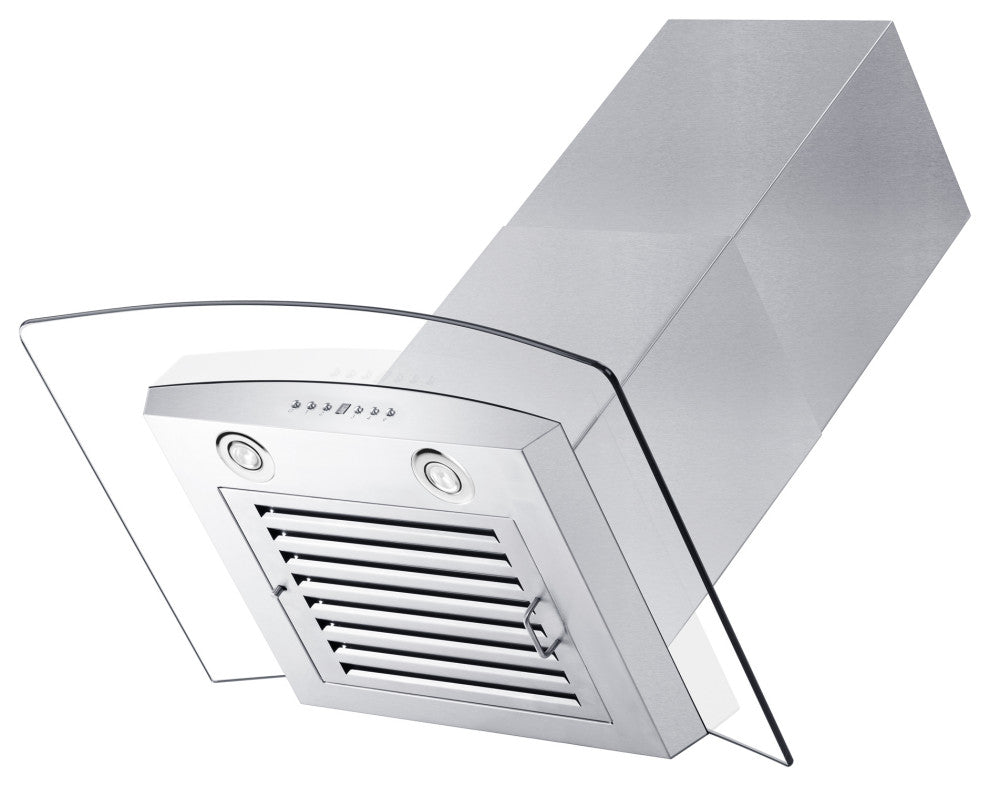 ZLINE 30" Wall Mount Hood, Stainless Steel and Glass With Crown Molding KZCRN-30