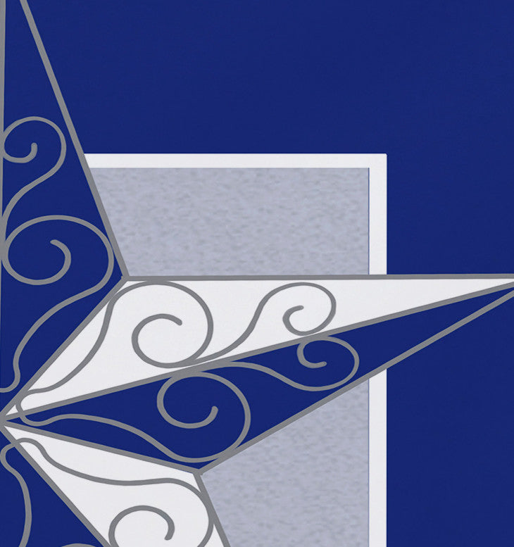 Night Star, Geometric Print Placemat, Royal Blue (Set of 4), 18 x 14"