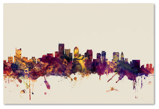 'Boston, Massachusetts Skyline' Canvas Art by Michael Tompsett