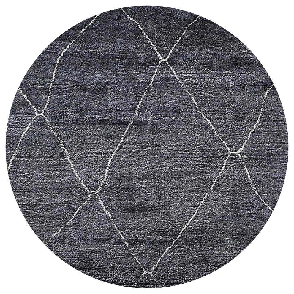 Ahgly Company Indoor Round Mid-Century Modern Area Rugs, 5' Round
