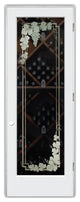 Wine Door - Vineyard Grapes Garland - Primed - 28" x 96" - Knob on Left -...
