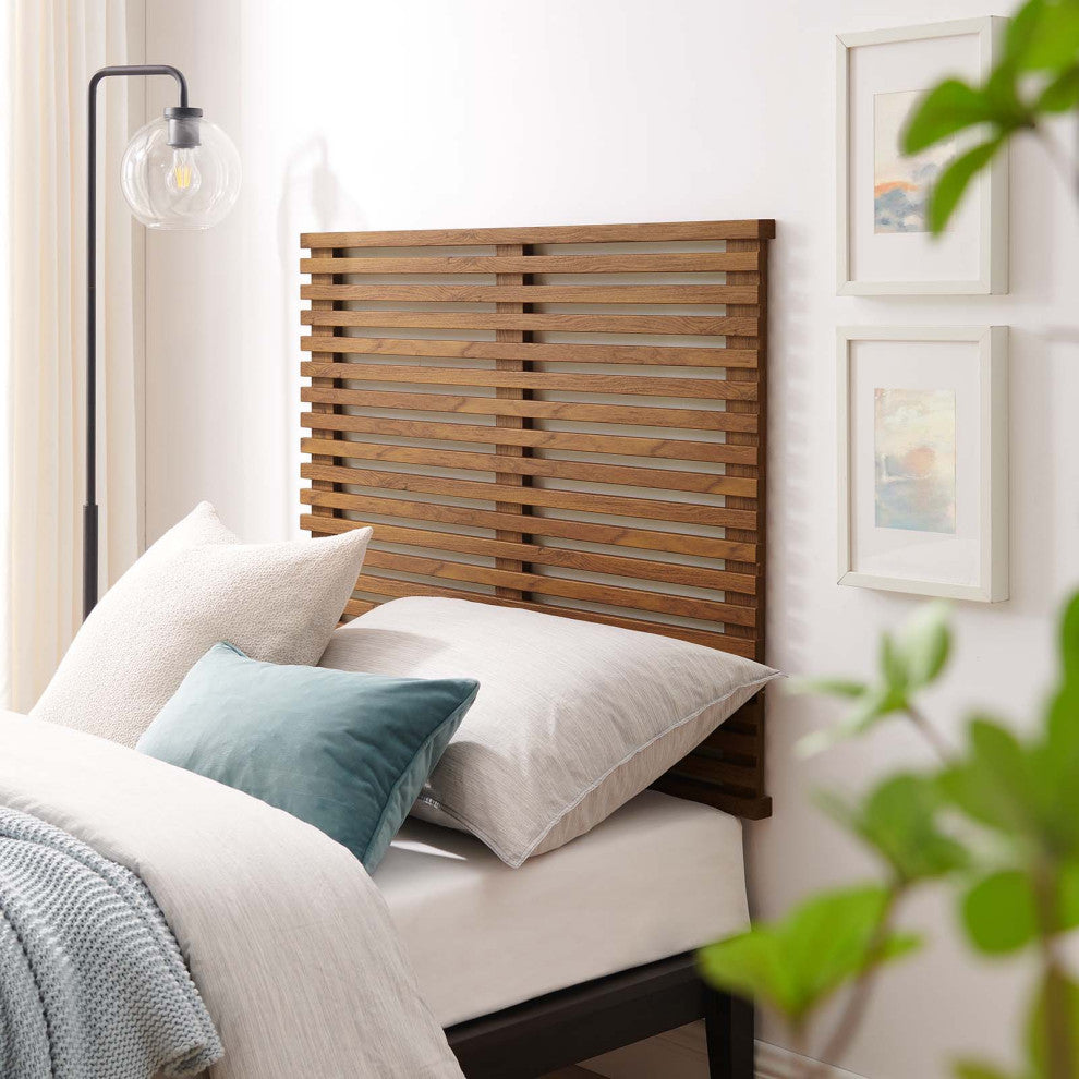 Render Wall Mount Twin Headboard, Walnut