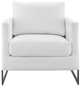 Posse Upholstered Fabric Accent Chair Black White