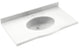 Swan, Vanity Top, White, 37"x22"x14"