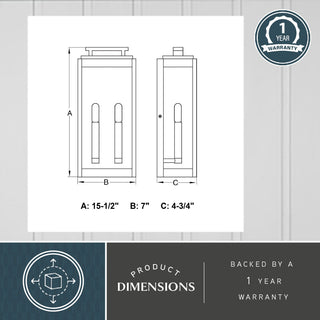 Hampton 7.5" 2 Light Outdoor Wall Light Textured Black