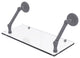 Prestige Monte Carlo 18" Floating Glass Shelf, Matte Gray