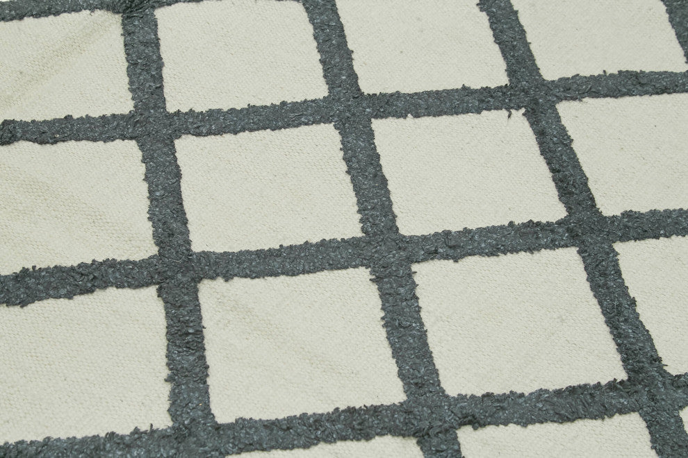 Rug N Carpet - Hand-knotted Modern Design 8' 1'' x 10' 0'' Wool Unique Kilim Rug