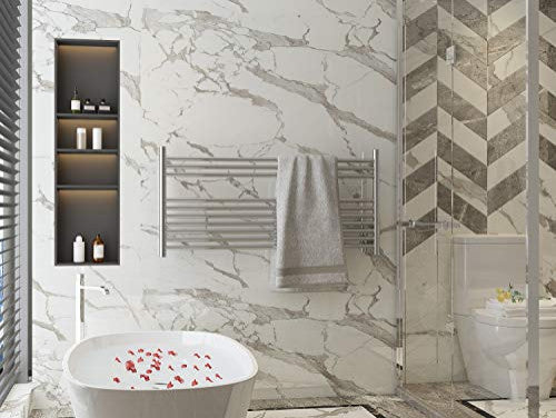 HEATGENE 10 Bar Wall-Mounted Plug-in / Hard-wiring Towel Warmer, Mirror Polish
