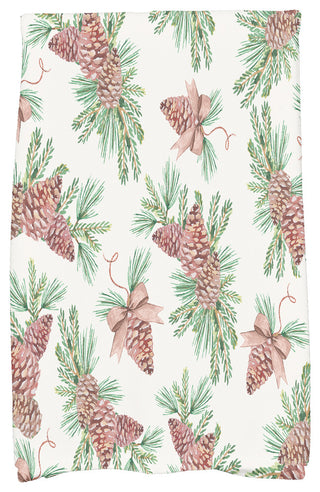 Greenery 18"x30" Off White Holiday Print Kitchen Towel