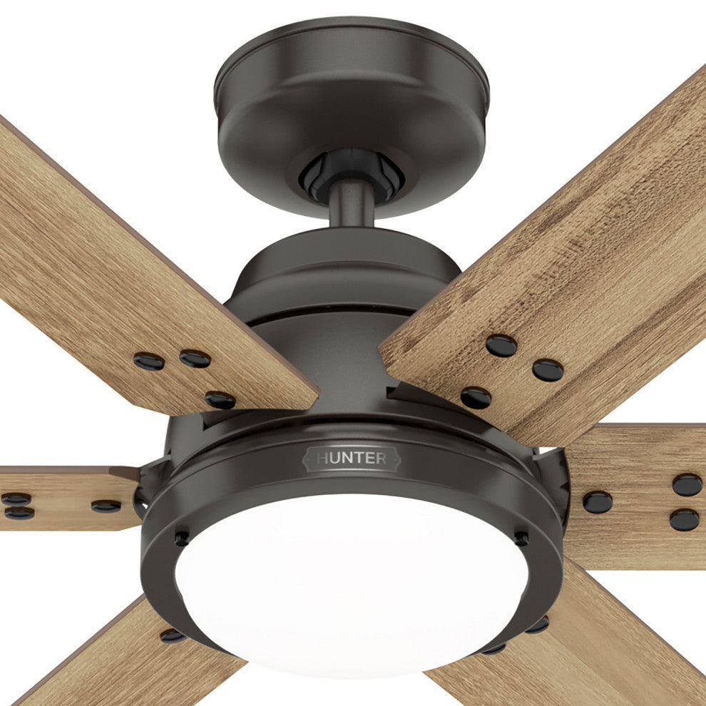 WiFi Gravity Ceiling Fan, LED Light Kit and Handheld Remote, Noble Bronze, 72"