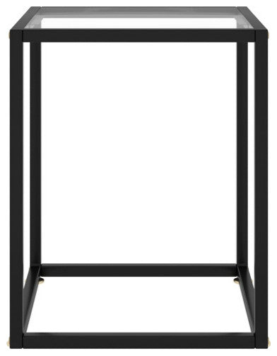 vidaXL Coffee Table End Table Living Room Sofa Table Black Tempered Glass