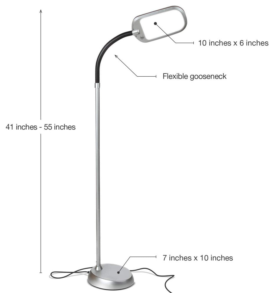 Brightech Litespan LED 2nd Edition Reading Floor Lamp with Cool, Soft & Warm, Ti