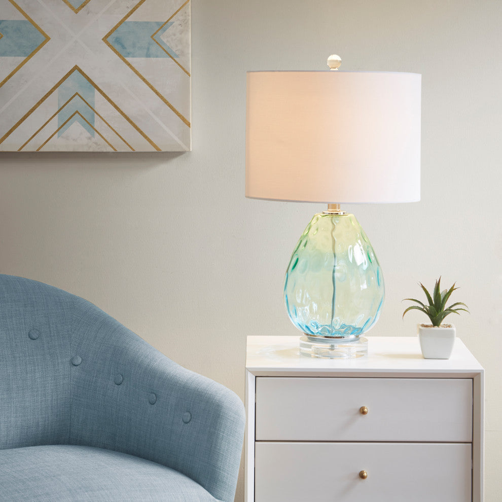 510 Design Borel Ombre Glass Table Lamp Blue, Light Blue