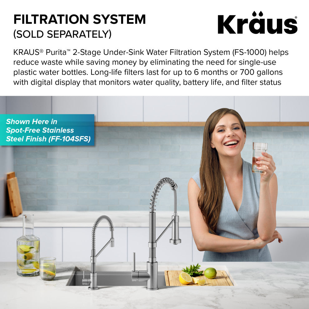 Bolden 1-Handle Drinking Water Filter Faucet for Water Filtration System, SFACB