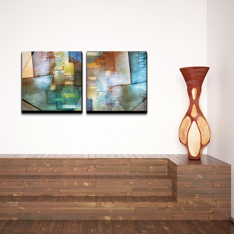 Abstract 2-Piece Canvas Wall Art Set