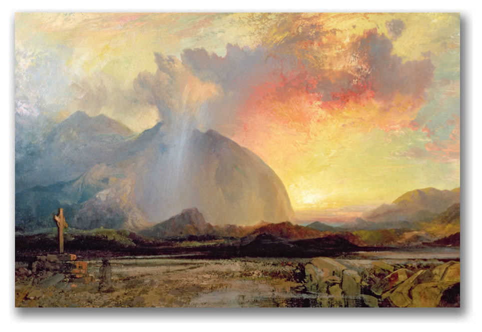 'Sunset Vespars at the Rugged Cross' Canvas Art by Thomas Moran