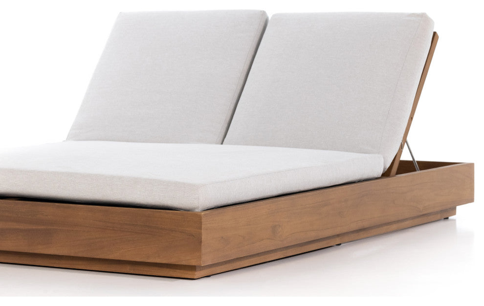 Kinta Outdoor Double Chaise Lounge-Stone
