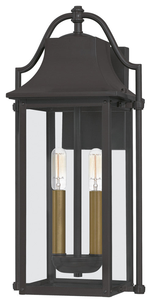 Quoizel MAN8409WT Two Light Outdoor Wall Mount, Western Bronze Finish