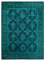 Overdyed, One-of-a-Kind Hand-Knotted Area Rug Blue, 6'2"x8'4"