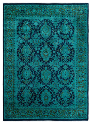 Overdyed, One-of-a-Kind Hand-Knotted Area Rug Blue, 6'2"x8'4"