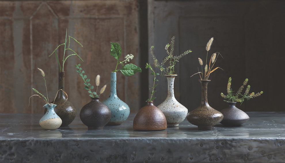 Porcelain Bud Vases, Set of 8