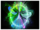 Bright Blue Fractal Vortices of Energy, Floral Canvas Art Print, 40"x30"