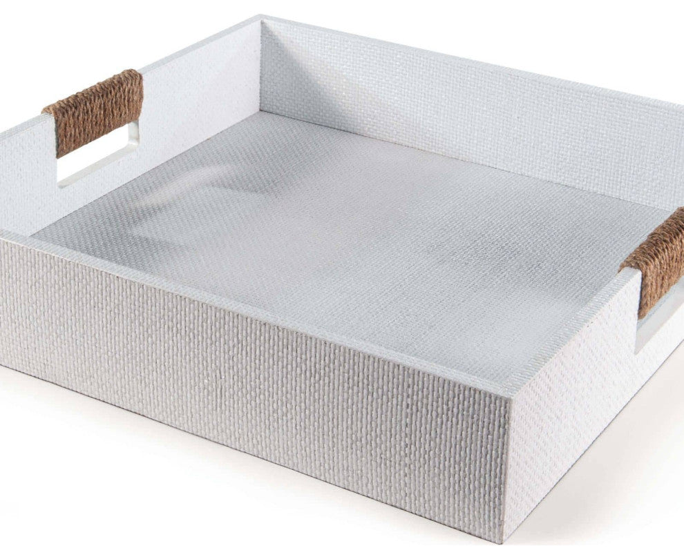 Logia Square Tray Large, White