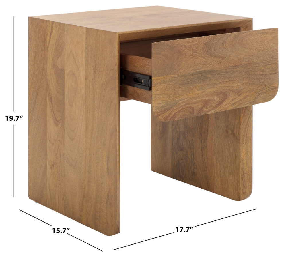 Safavieh Couture Grigorio 1 Drawer Nightstand, Brown