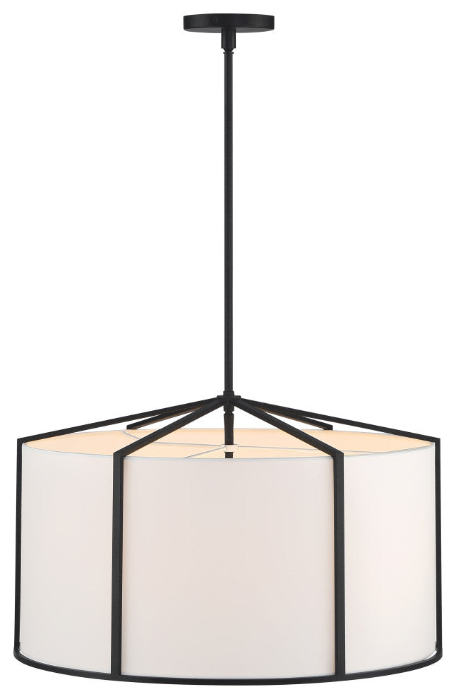 Carlyn Six Light Pendant in Black